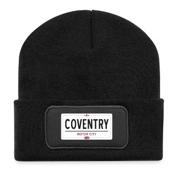 Coventry place sign - Recycled Patch Beanie - black - Front