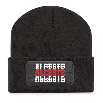 Alceste t-shirt gift idea stacked text - Recycled Patch Beanie - dark grey - Front