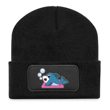 Dolphin Yoga Fitness Gymnastique - Beanie recyclé à patch - noir - Devant