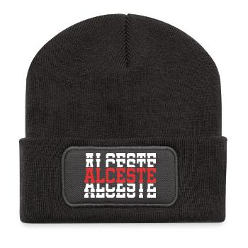 Alceste t-shirt gift idea stacked text - Recycled Patch Beanie - dark grey - Front