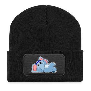 Funny Elephant - Recycled Patch Beanie - black - Front