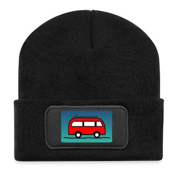 PAPA. OPA. VATERTAG. GELIEBTE. MEISTER. LEHRER - Recycelte Patch Beanie - Schwarz - Vorne