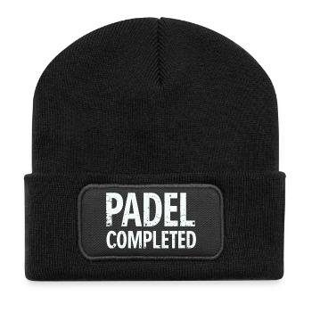 Padel Shirt Padel Complete Hoodie Design - Recycled Patch Beanie - black - Front