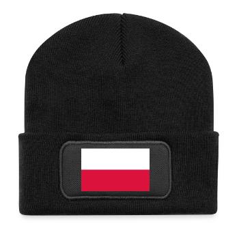 Polen - Recycelte Patch Beanie - Schwarz - Vorne