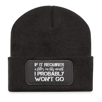 If it requires a filter on this mouth, I probably - Recycled Patch Beanie - dark grey - Front