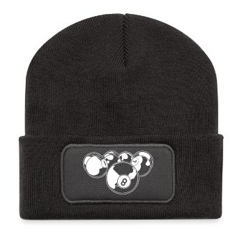 8 Ball Billiards - Recycled Patch Beanie - dark grey - Front