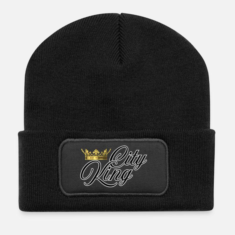 City King - Recycled Patch Beanie - black