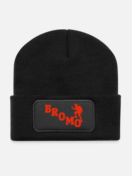 Mount Bromo Indonesia - Recycled Patch Beanie - black