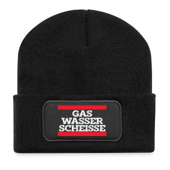 Gaz Eau Merde Craftsman Fun Chemise - Beanie recyclé à patch - noir - Devant