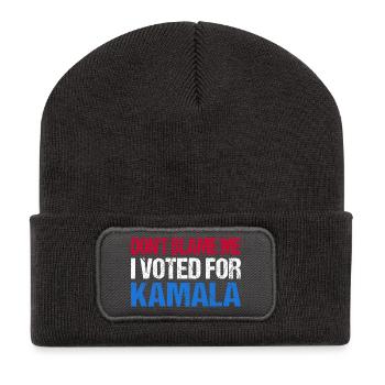 Don't Blame Me I Voted For Kamala I - Recycled Patch Beanie - dark grey - Front