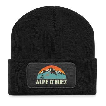 Alpe d'Huez Retro Ride - Recycled Patch Beanie - black - Front