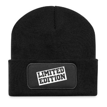 limited edition - Recycelte Patch Beanie - Schwarz - Vorne