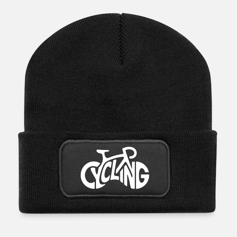 Radfahren - Cool Bike Logo - Recycelte Patch Beanie - Schwarz