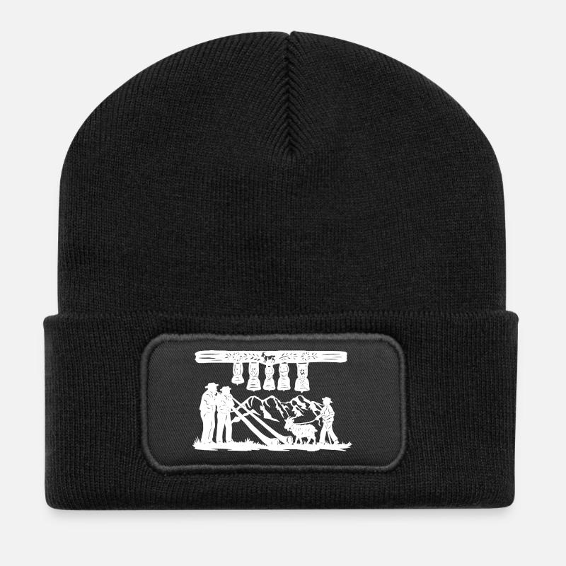 Glockenklang_white - Beanie recyclé à patch - noir