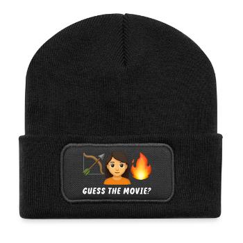 Wild Adventure Illustration with Feminist Theme - Recycled Patch Beanie - black - Front