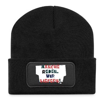 Talk &amp; Act! - Recycled Patch Beanie - black - Front