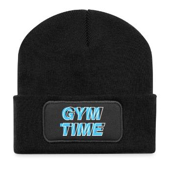 Temps de gym - Beanie recyclé à patch - noir - Devant