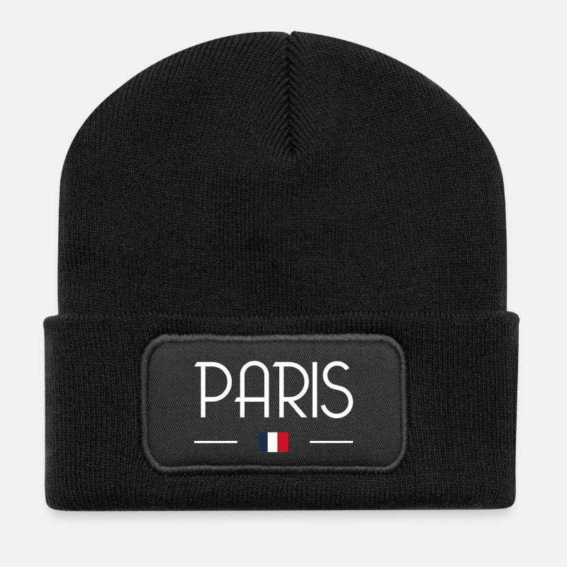 Paris - Recycled Patch Beanie - black
