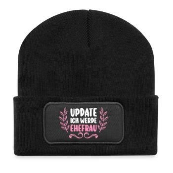 Enterrement de vie de garçon Équipe Mariée Enterrement de vie de jeune fille - Beanie recyclé à patch - noir - Devant