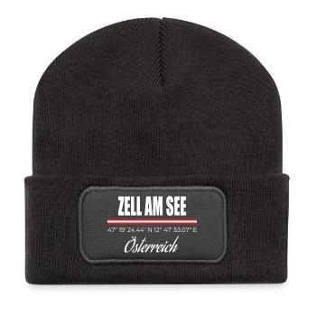 Zell am See - Recycelte Patch Beanie - Dunkelgrau - Vorne