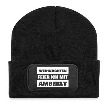 Amberly as a given name - Recycled Patch Beanie - black - Front