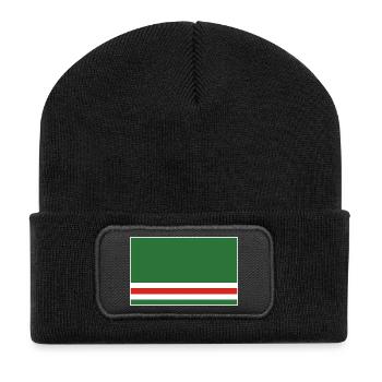 Tschetschenien Flagge - Recycelte Patch Beanie - Schwarz - Vorne