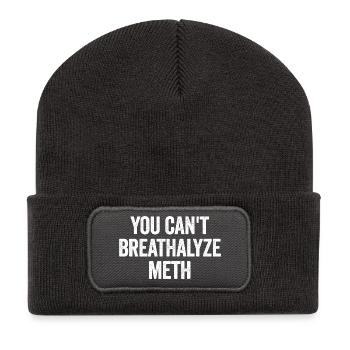 Vous ne pouvez pas consommer de méthamphétamine sous l’alcool. Drôle, rapide - Beanie recyclé à patch - charbon - Devant