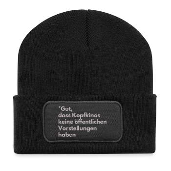 Mental cinemas without public screenings - Recycled Patch Beanie - black - Front