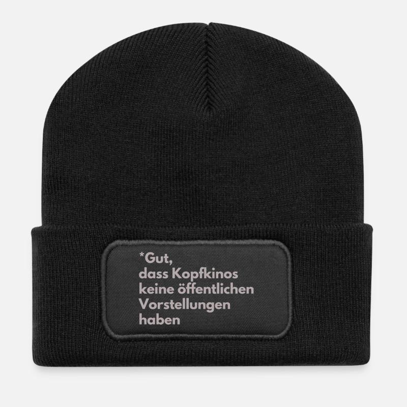 Mental cinemas without public screenings - Recycled Patch Beanie - black
