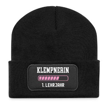 Apprentissage de plombier 1 an d’apprentissage première année d’apprentissage - Beanie recyclé à patch - noir - Devant