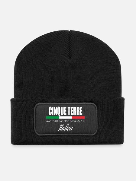 Cinque Terre - Beanie recyclé à patch - noir