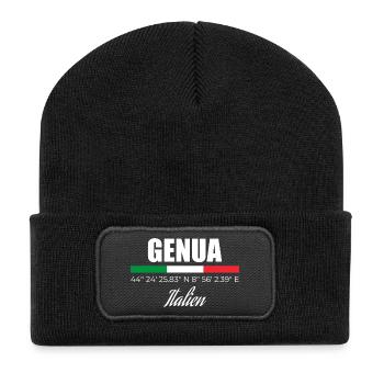 Gênes - Beanie recyclé à patch - noir - Devant