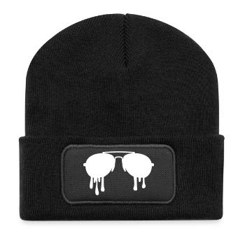 Lunettes de soleil fondantes – Aviator Cool Swag Design - Beanie recyclé à patch - noir - Devant