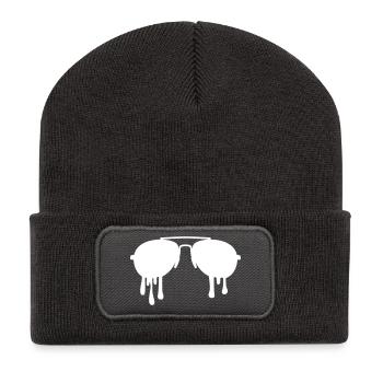 Lunettes de soleil fondantes – Aviator Cool Swag Design - Beanie recyclé à patch - charbon - Devant