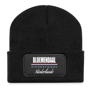 Bloemendaal - Recycelte Patch Beanie - Schwarz - Vorne