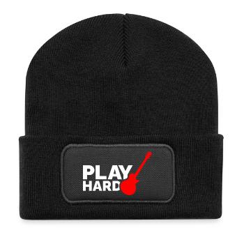 Play Hard - Recycled Patch Beanie - black - Front