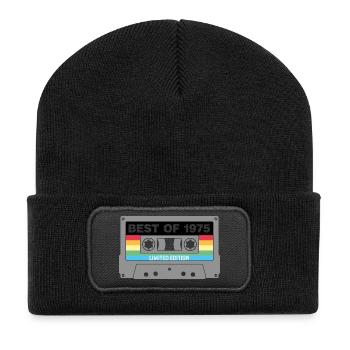 Limited Vintage Cassette Rainbow 1975 - Recycled Patch Beanie - black - Front