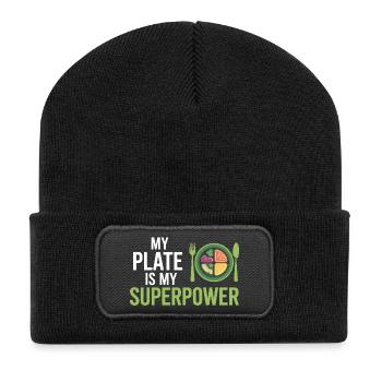 Diététicien agréé spécialisé en nutrition - Beanie recyclé à patch - noir - Devant