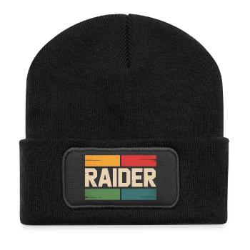 Raider Gamer Rétro Vintage Colors RPG Gaming - Beanie recyclé à patch - noir - Devant