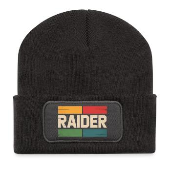 Raider Gamer Rétro Vintage Colors RPG Gaming - Beanie recyclé à patch - charbon - Devant