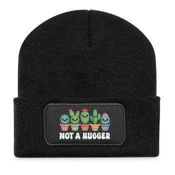 Hugger Funny Plant Succulent Cactus - Recycled Patch Beanie - black - Front