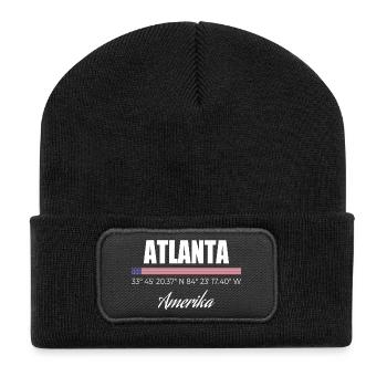 Atlanta - Beanie recyclé à patch - noir - Devant
