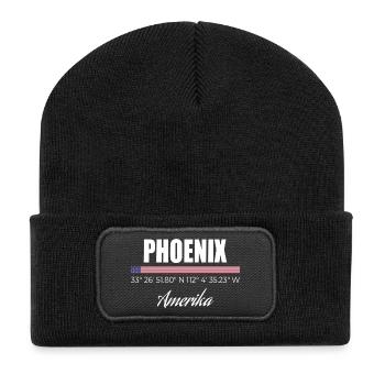 Phoenix - Recycelte Patch Beanie - Schwarz - Vorne