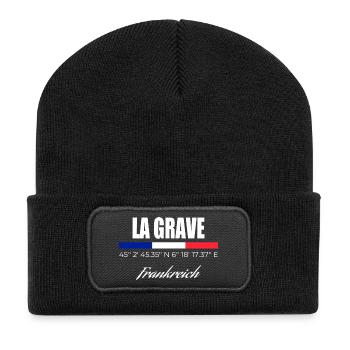 La Grave - Recycelte Patch Beanie - Schwarz - Vorne