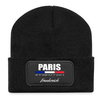Paris - Recycled Patch Beanie - black - Front