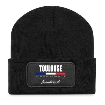Toulouse - Beanie recyclé à patch - noir - Devant