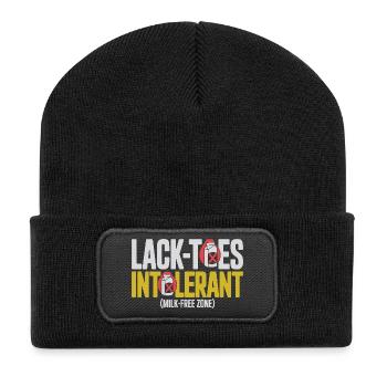 Lack Toes Intolerant Milk Free Zone - Recycled Patch Beanie - black - Front