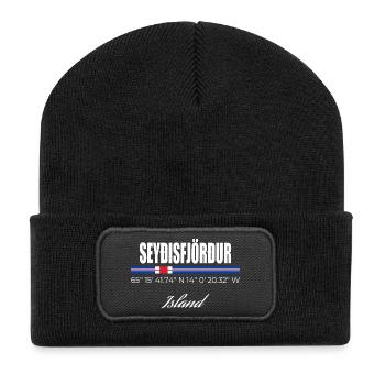 seyðisfjörður - Recycled Patch Beanie - black - Front