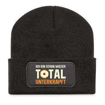 Tenue totale Unterkraft Fasching Kölsch Femmes - Beanie recyclé à patch - charbon - Devant