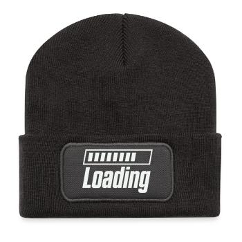 Chargement de la barre de chargement - Beanie recyclé à patch - charbon - Devant